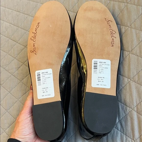 Sam Edelman Shiny Black Loafers - Picture 3 of 5